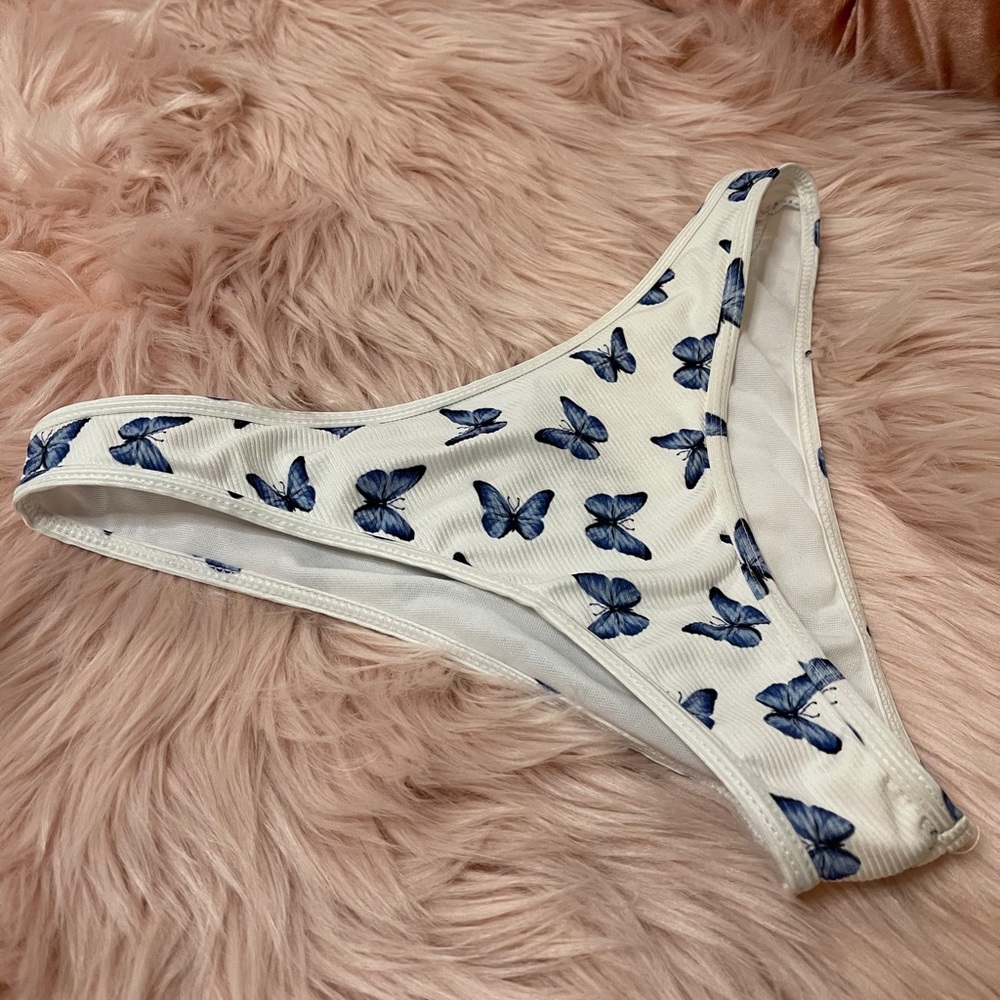 BIKINI BOTTOMS BUTTERFLY BIKINI WHITE BIKINI BLUE